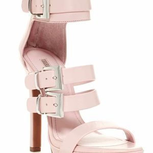 BCBG Gracie High Heel Platform Leather Sandal